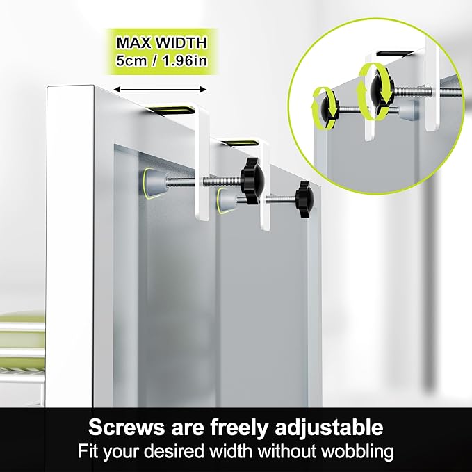Orimade Over the Door Shower Caddy Adjustable 5 Tier Black,Bathroom Hanging Organizer Shelf Rustproof with 4 Hooks,Shower Basket with Soap Holder and Suction Cup, White