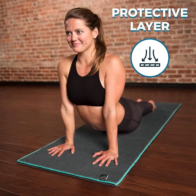 Youphoria Yoga Microfiber Non-Slip Towel - Hot Yoga Mat Towel for Enhanced Grip and Sweat Absorption
