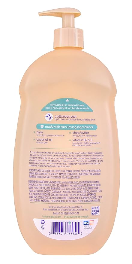 Baby Magic Soothing Hair & Body Wash, Vanilla & Oat, 30 Fl Oz