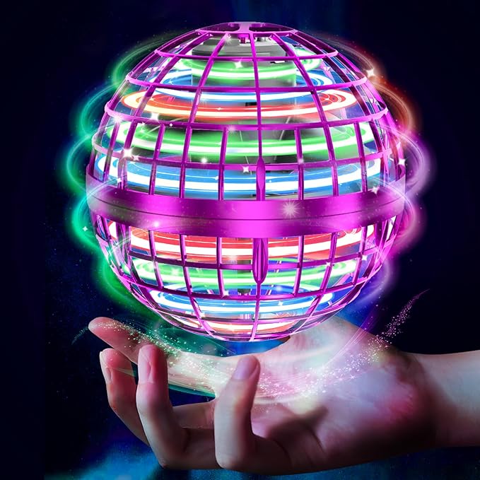 Tikduck Flying Orb Ball 2025 Toys Soaring Hover Boomerang Spinner Hand Controlled Mini Drone Cosmic Globe Spinning Kids Outdoor Fly Toy Birthday Gift Cool Stuff for Boys Girls 6 7 8 9 10+ Year Old