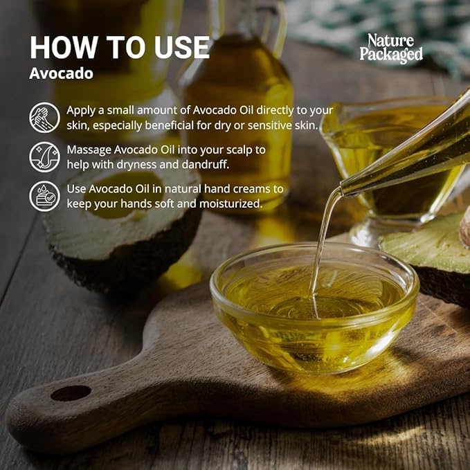 Avocado Oil - Direct from EIR Oils Farm in Spain - 100% Pure Carrier Oil for Hair, Face, and Skin - Hand-Picked, Cold-Pressed Carrier Oil - (16oz)