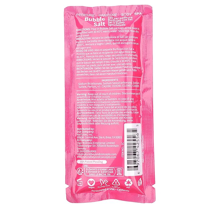 Pedicure Kit Foot Soak Set: Bubble Salt, Sugar Scrub, Massage Mask, Massage Lotion in a Box, 4 Step Foot Spa Kit for Dry Feet and Tired Feet（1 Set Rose