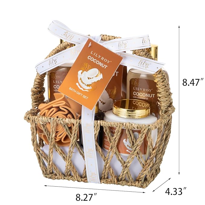 Christmas Gifts for Women - 7Pcs Luxury Bath and Body Gift Basket Set for Women & Men Perfect Gift | Mothers Day Gifts for Mom, Father's Day, Birthday Gifts for Her & Him, All Occasion Holiday Present