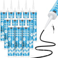 PAULINN 12 Packs Black Silicone Sealant 100% Waterproof Silicone Caulk