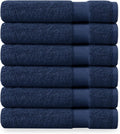 Delara Organic Cotton Luxuriously Plush Washcloths Pack of 6 | GOTS & Oeko-TEX Certified | Premium Quality Face Towels | Feather Touch Technology|650 GSM Long Staple|Soft, Quick Dry & Ultra-Absorbent