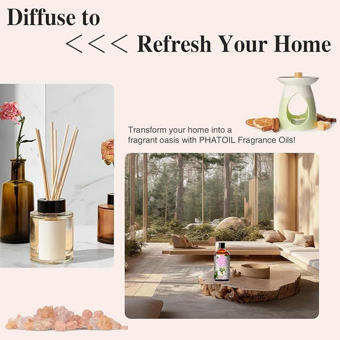 PHATOIL 3.38FL.OZ Orchid Dreamscape Fragrance Oils for Aromatherapy, Essential Oils for Diffusers for Home, Perfect for Diffuser, Yoga, Skin Care, DIY Candle and Soap Making - 100ml