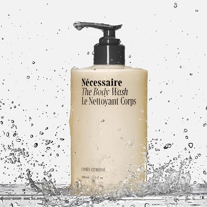 Nécessaire The Body Wash Cyprès-Citronné — Multi-Oil Shower Gel Cleanser for Women + Men — Non-Comedogenic Body Wash with Niacinamide. 500ml/16.9 fl oz