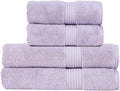 Christy Supreme Hygro 4 Piece Towel Set | Lavender | 100% Luxury Supima Cotton | Ultra Soft | Super Absorbent | 650GSM | 2 Bath Towels 2 Hand Towels
