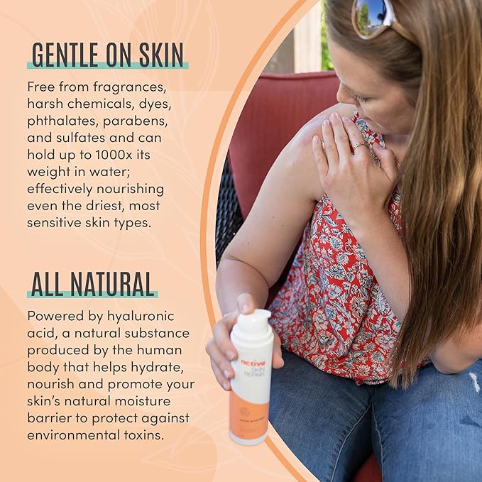 Active Skin Repair Face and Body Hydrating Serum, EWG Certified Hyaluronic Acid for All Skin Types, Dermatologist-Tested Moisturizing Anti-Aging Serum with Ceramides & Niacinamide, 5 fl. oz.