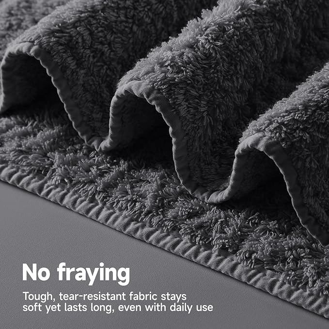 REDKISS Ultra-Plush Bath Towel Set - 900GSM Premium Thick Cotton for Bathroom & Spa, Super Absorbent Bath with No Shedding (2-Piece Bath Twoel Set for Adults, Luxury Hotel & Home Use)-Smoky Grey
