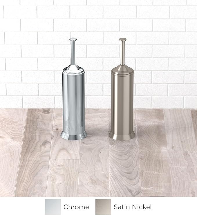 Gatco 1484 Toilet Brush and Canister, Chrome