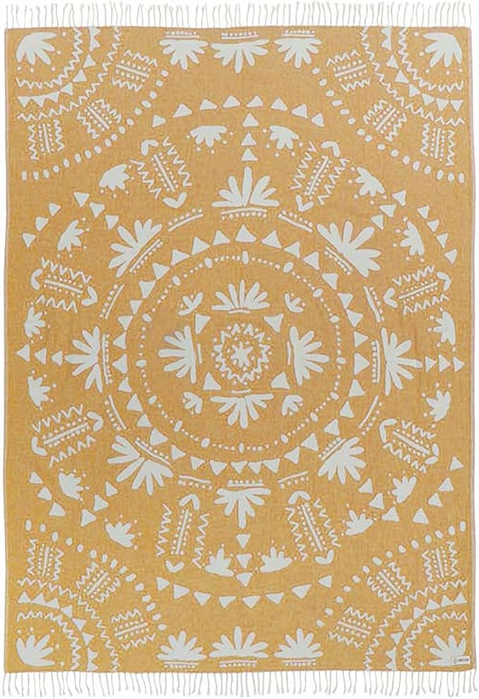 Sand Cloud Large Turkish Beach Towel - Sand Free - 100% Organic Turkish Cotton Yarn - Quick Dry Towel for Beach, Picnic Blanket or Throw - As Seen on Shark Tank - Boho Honey XL