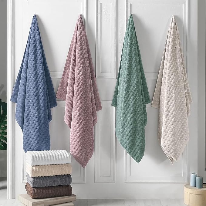 Classic Turkish Towels CTT - Premium 2 Piece Jumbo Bath Sheets, 100% Turkish Cotton, Absorbent & Ultra Comfy Bath Towel Sheets for Hotels & Spa | 40"x65" (Spa Green)