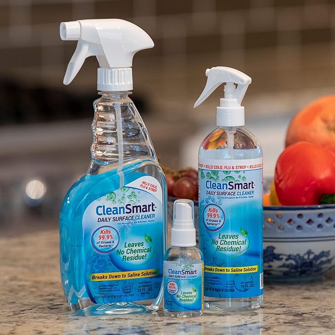 CleanSmart To Go Disinfectant Kills 99.9% of Viruses, TSA-Approved for Safe Travel, 2 oz Bottle (Pack of 3)
