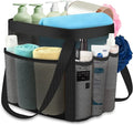 YASONIC Mesh Shower Caddy Portable for Dorm College Room Essentials, 8-Pocket Large Shower Bag with Double Handles, Hanging Shower Basket for Beach, Swimming, Bathroom, Beach, Camp, Gym, Black