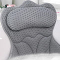 REEZEIVI Bath Pillows for Tub,Bath Pillow with 6 Non-Slip Suction Cups,Soft 4D Mesh Fabric,Bathtub Pillows for Tub Neck and Back Support,Extra Thick Luxury Bathtub Pillows,Grey