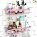 Moforoco Shower Caddy Shelf Organizer Rack, Self Adhesive Black Bathroom Shelves Basket, Home Farmhouse Wall Inside Organization and Storage Decor Rv Accessories, First Camper Apartment Essentials