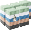 Washcloths Bulk 100 Pack Face Towels (12" x 12"), Highly Soft Wash Cloths and Hand Towels, Fast Drying Multi-Purpose Microfiber Cleansing Cloths for Bathroom, Hotel, Spa, and Salon-Multicolor