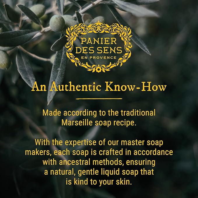 Panier des Sens - Moisturizing Hand Soap - Orange Blossom Gourmand Fragrance - French Traditional Savon de Marseille Soap - Refillable Kitchen & Bathroom Soap - 16.9 Fl.oz Liquid Hand Wash 96% Natural