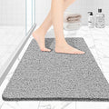 Joyhalo Shower Mats for Showers Anti Slip for Elderly, 32'' x 24'' Non Slip Bath Mat for Inside Shower, Bath Tub Mats for Bathroom Non Slip for Shower, PVC Loofah Bathroom Mats, Grey