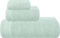 Ultra Soft 3 Pack Cotton Towel Set, Contains a Bath Towels 28x55 inch, a Hand Towels 16x24 inch & a Wash Coths 12x12 inch, Ideal Everyday use, Compact & Lightweight - Sea Green