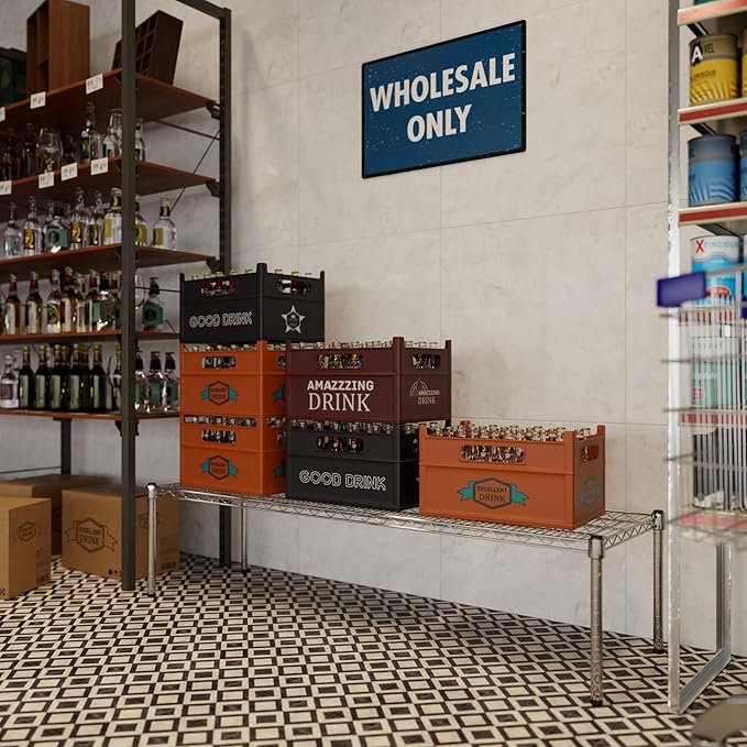 18" Deep x 60" Wide x 14" Height Wire Shelving Kit | 1-Tier | NSF Commercial Storage Rack Unit