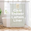Stitch & Stone Shower Curtain Liner, Premium Heavyweight Durable Waterproof 8g PEVA for Bathroom with Weighted Magnets, Standard Size 72" x 72", Clear 1 Pack