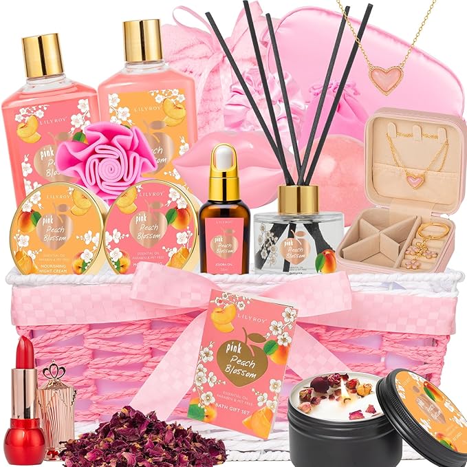 Christmas Gifts for Women Gift - 23-Piece Relaxing Bath and Body Gift Baskets Set Spa Gift Baskets for Women, Gift Sets | Mothers Day Gift for Mom, Birthday Present, Holiday, Anniversary Gift Idea