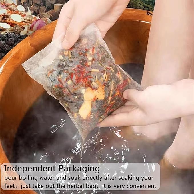 30 PCS Body Detox Foot Soak to Remove Toxins,Lymphatic Drainage Ginger Feet Soak,Mugwort Herbal Foot Detoxing Soak for Dry Cracked Feet Dispel Cold Remove Dampness 泡脚足浴包艾草叶
