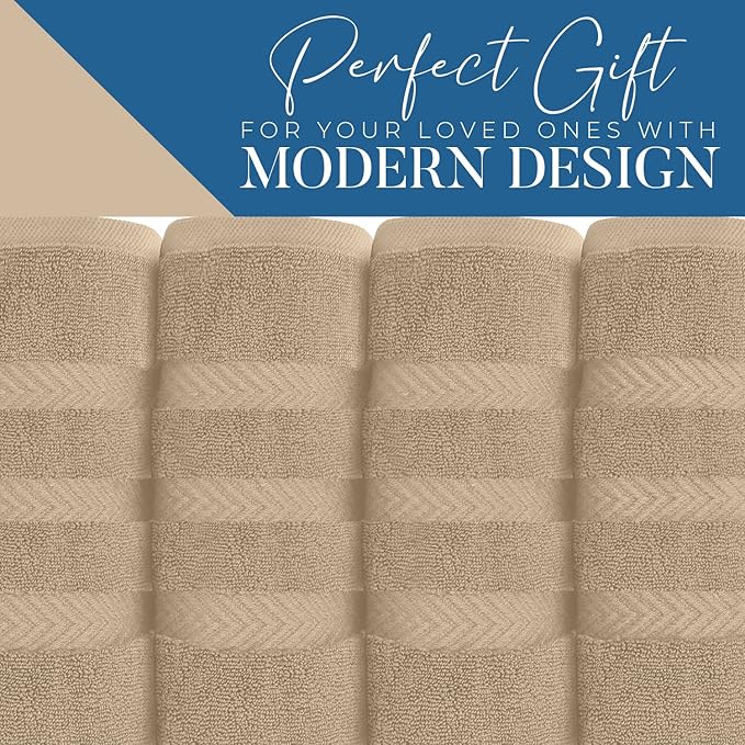 DAN RIVER 2 Pack Luxury Bath Sheets 35x70, 600 GSM, Soft & Quick Dry 100% Ring Spun Cotton Towels Ideal for Hotels, Spas, Gyms & Salons Extra Large, Tan