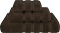 American Soft Linen Premium 3 Piece Towel Set, 1 Bath Towel 1 Hand Towel 1 Washcloth, 600 GSM 100% Cotton Turkish Towels for Bathroom, Brown Towel Set