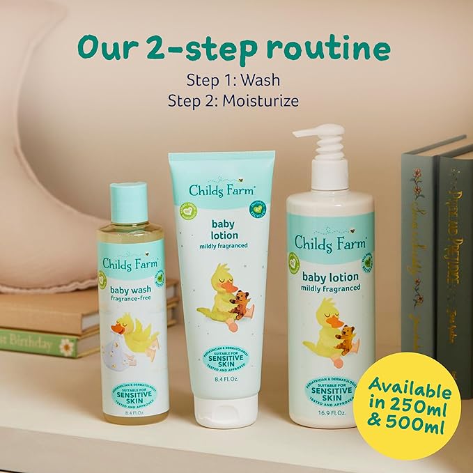Childs Farm Baby Body Wash, Unfragranced, Gently Cleanses, Suitable for Newborns with Dry, Sensitive and Eczema-prone Skin, 8.4 Fl Oz
