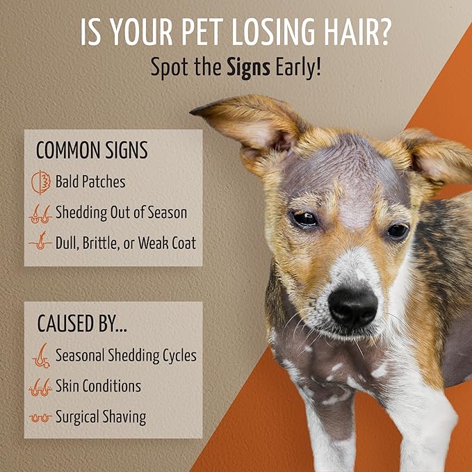 Tauro Pro Line Deshedding Dog Shampoo - Shedding Control & Fur Density Support - Moisturizing Dogs Shampoo for Thinning Coats, Weak Post-Surgery Pet Hair Regrowth (Coat Growth Recovery 13.5 Fl Oz)