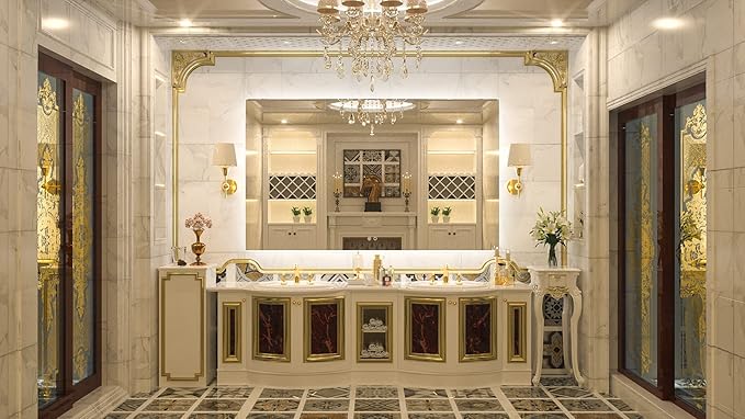 TETOTE 60 x 36 Inch LED Backlit Bathroom Vanity Mirror with Light,Anti-Fog,Dimmable,CRI90+,Touch Button,Water Proof,Large,Lighted Mirror,Horizontal/Vertical Wall Mounted