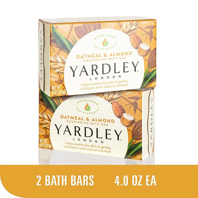 Yardley London Soap Bath Bar Bundle - 10 Bars: English Lavender, Oatmeal and Almond, Aloe and Avocado, Cocoa Butter, Lemon Verbena 4 Ounce Bars (Pack of 10, Two of each)