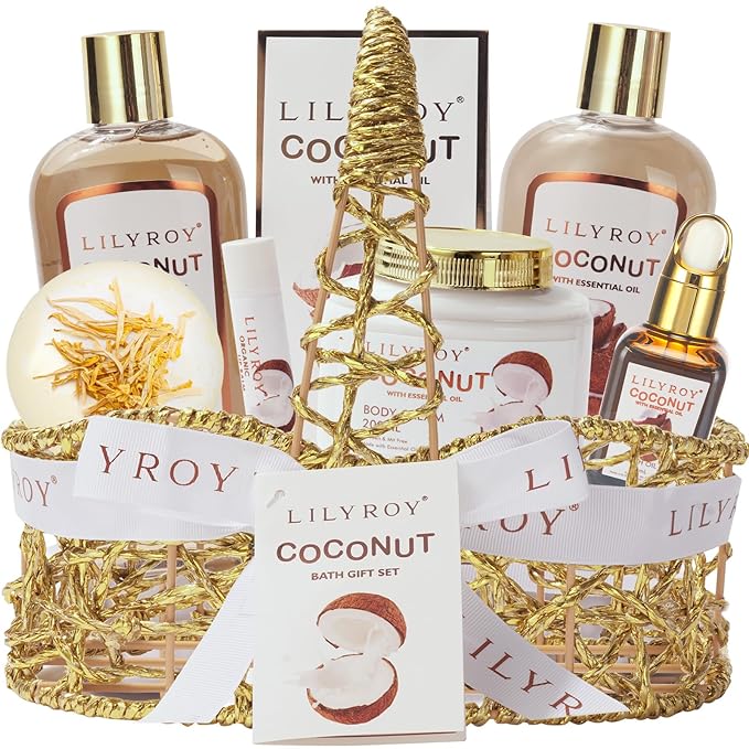 Christmas Gifts for Women and Men - 8-Piece Luxury Bath & Body Gift Set for Women Self Care Kit Spa Gift Baskets | Perfect Mothers Day Gifts for Mom, Birthday Gifts, All Occasion Holiday Present