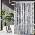 UFRIDAY Clear Shower Curtain Liner 72 x 72 inch,EVA 3D Cobblestone Weighted Plastic Bathroom Shower Curtain Liner with 3 Big Magnets,Transparent.