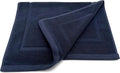 Lincoln & Palm 1-Piece Turkish Cotton Bath Mat - Soft, Plush, and Absorbent - 1000 GSM Thick Luxury Spa and Hotel Style - No Rubber Backing - Silver-Infused SILVERbac (1 Piece Bath Mat, Navy)