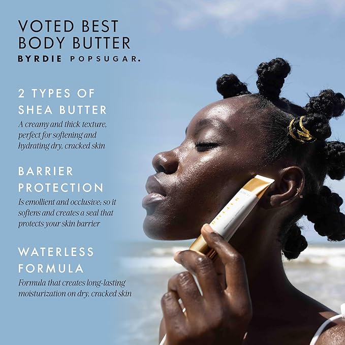 54 Thrones African Beauty Shea Butter, Intensive Dry Skin Support, Moisturizing Body Butter for Women, Moisturizing Body Balm and Cream, Locks in Moisture, Ugandan Vanilla + Ethiopian Honey, 1.7 oz