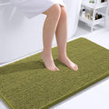 OLANLY Bathroom Rugs 44x24, Extra Soft Absorbent Chenille Bath Rugs, Rubber Backing Quick Dry, Machine Washable Bath Mats for Bathroom Floor, Tub and Shower, Home Decor Accessories, Willow Green