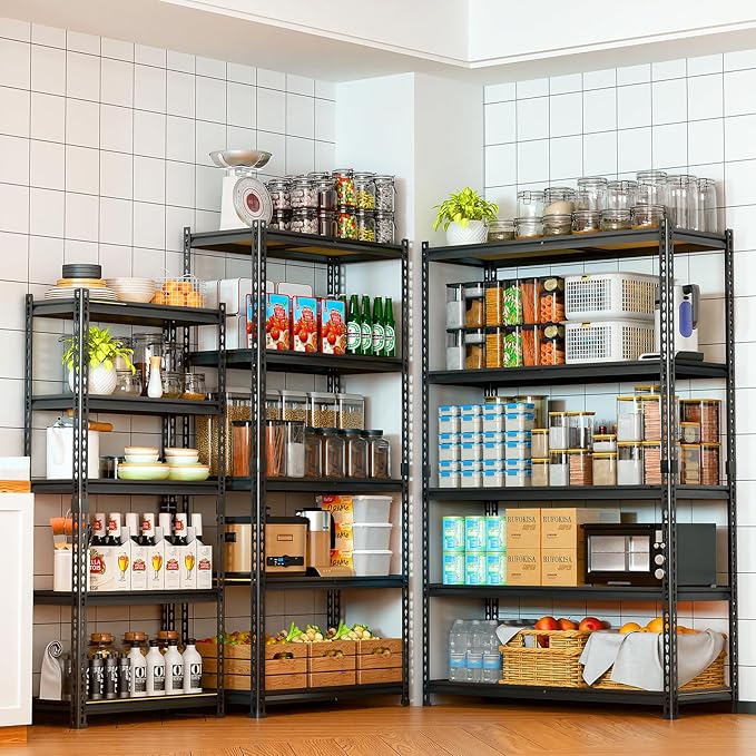 LEVELEVE 5-Tier Heavy Duty Storage Shelving Unit, 2000 lbs Capacity, Adjustable Metal Utility Shelf, 35" L x 16" W x 73" H for Garage, Kitchen, Pantry, Basement, Bathroom, Laundry,4 Pack