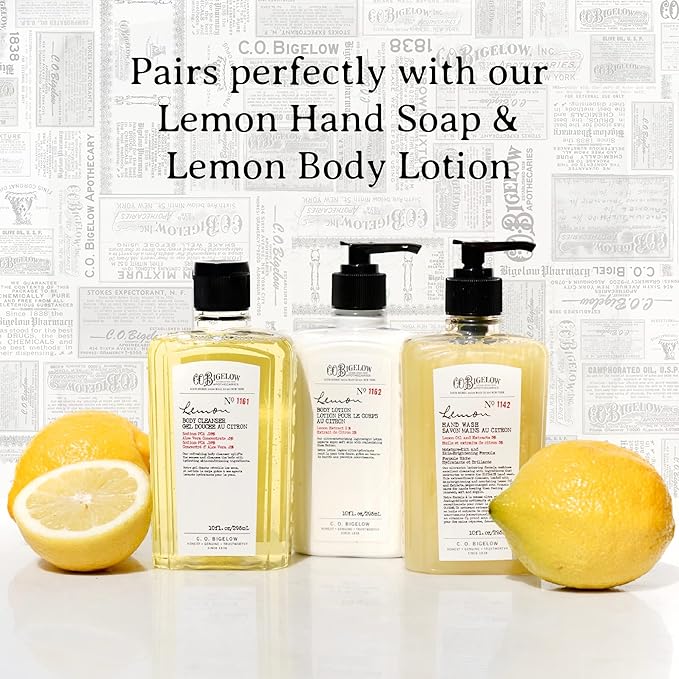 C.O. Bigelow Lemon Body Cleanser, Moisturizing Body Wash with Lemon Extract & Aloe Vera, 10 Fl Oz