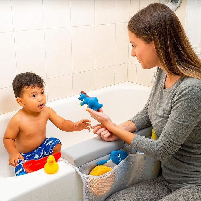 Bath Kneeler, Baby Bath Kneeler and Elbow Rest Pad Set, Kneeling Pad for Bathing Baby, Knee Pads for Bathing Babies (Gray, X-Large (22 Inches × 15 Inches))