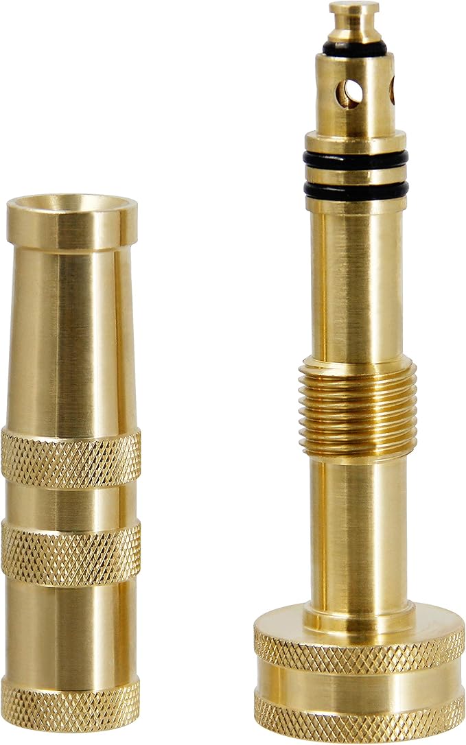 Twinkle Star Heavy-Duty Brass Adjustable Twist Hose Nozzle, 2 Pack, TWIS3432
