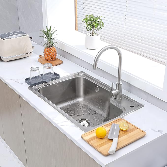 Silicone Bathroom Soap Dishes with Drain Spout-Bathroom and Kitchen Sink Organizer,Sponge Holder,Dish Soap Tray,Perfect for Dispenser,Scrubber,Bottle,Cup on Sink or Counter-Grey 9.6"×5.3"