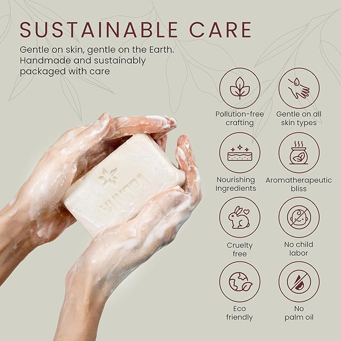 8 Pcs Women Natural Handmade Body Soaps 5 OZ Pack Floral Radiance Long lasting Fragrance Luxurious Scents with Natural Ingredients – Sulfate & Paraben Free, Vegan Soap
