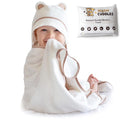 Premium Baby Bath Towel - Rayon Made from Bamboo Hooded Baby Towels - Newborn Baby Towel with Hood - Large Hooded Towel for Newborn Infant Boy Girl (White)