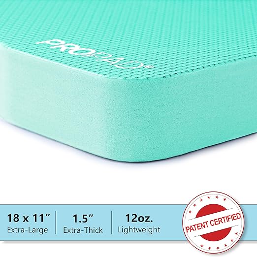 Thick Kneeling Pad, Garden Kneeler for Gardening, Bath Kneeler for Baby Bath, Kneeling Mat for Exercise & Yoga, Knee Pad for Work, Floor Foam Pad, Extra Large (XL) 18 x 11 x 1.5 Inches, Turquoise