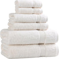 Superior Egyptian Cotton 6-Piece Towel Set, Bathroom Essentials, Towels For Bathroom, Apartment, Airbnb, Guest Bath, Face, Hand, Bath Towels, Washcloths, Absorbent, Fast Drying, Ivory