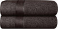 GLAMBURG 700 GSM Premium 2-Pack Oversized Extra Large Bath Sheet Set - 100% Combed Cotton - 2 Bath Sheet 35x70 - Luxury Hotel & Spa Quality - Durable Ultra Soft Highly Absorbent - Chocolate Brown